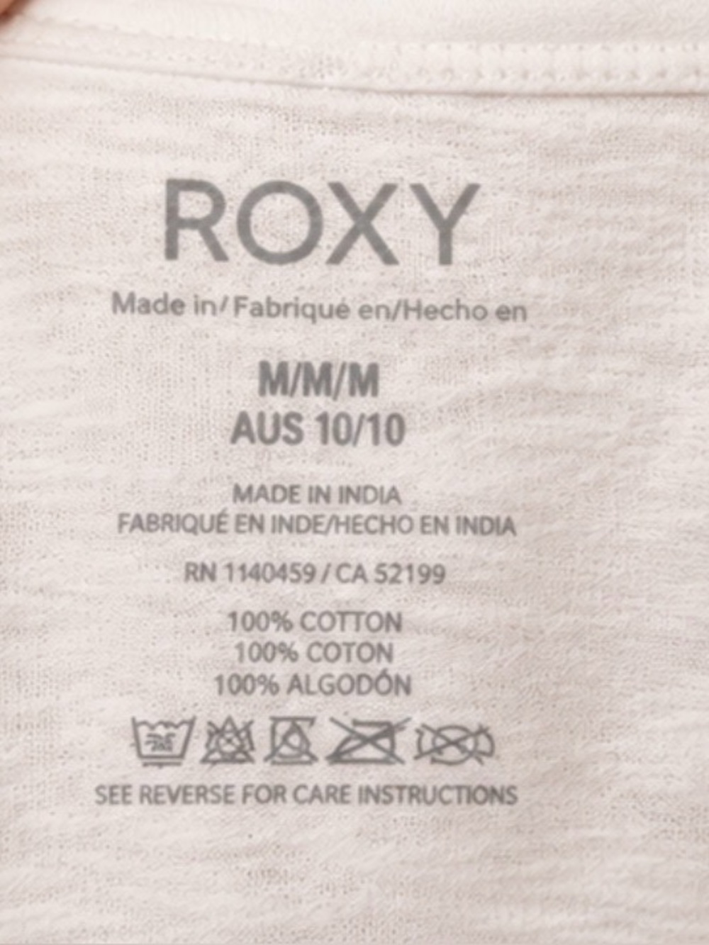 ROXY White Logo Tank Top Women’s Medium Sleeveless Beach Casual Cotton - Picture 4 of 4